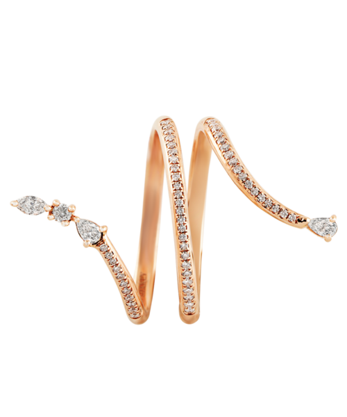GOLD DIAMONDS RING SHARLY JEWELLERY R0507DPASH